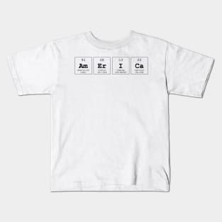 America Periodic Table Science Print Kids T-Shirt